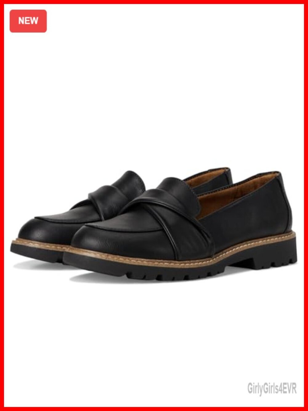 Microfiber Sock Cushioned Loafer with Block Heel - Round Toe Pull-On
